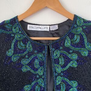 Vintage Silk Beaded Open Top